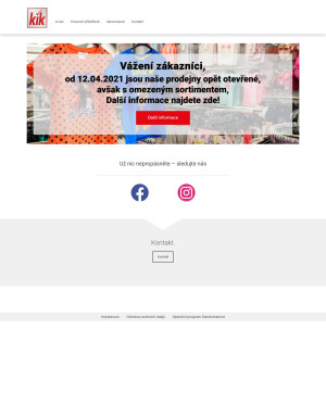 akční leták Kik textil 5.5.2021-11.5.2021