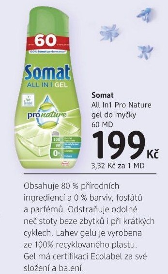 Gel do myčky All in 1 Pro Nature Somat