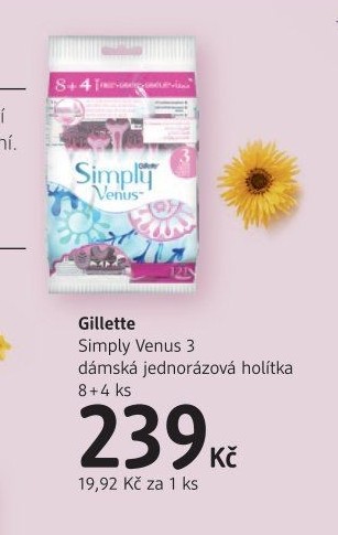 Jednorázová holítka dámská Simply Gillette Venus