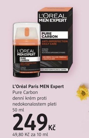 Krém proti nedokonalostem pletiPure Carbon Men Expert L'