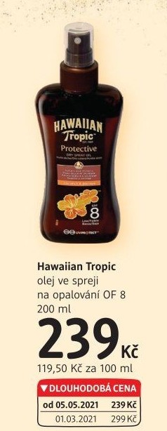 Olej na opalování ve spreji OF 8 Hawaiian Tropic