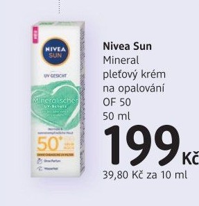Pleťový krém na opalování Mineral OF 50 Sun Nivea