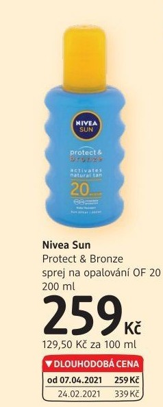 Sprej intenzivní na opalování OF 20 Protect&amp