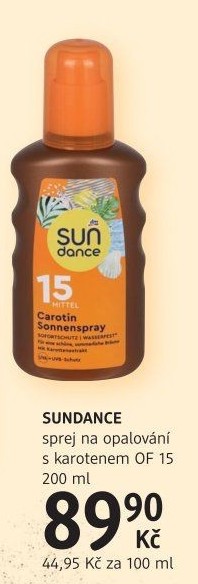 Sprej na opalováni s karotenem OF 15 Sundance