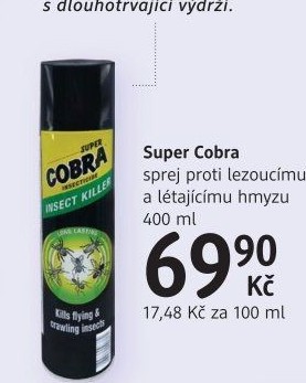Sprej proti lezoucímu a létajícímu hmyzu Super Cobra