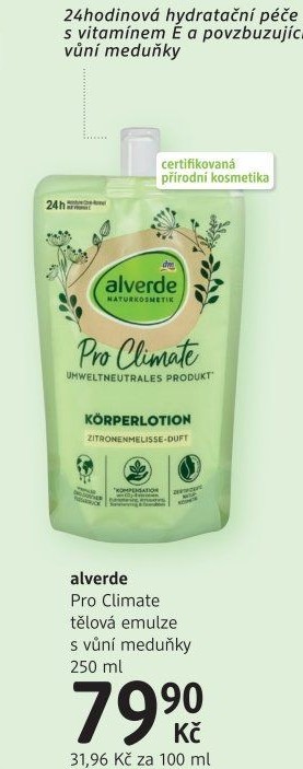 Tělová emulze Pro Climate Alverde