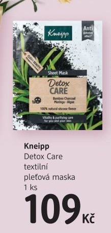 Textilní pleťová maska Kneipp