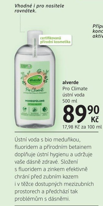 Ústní voda Pro Climate Alverde
