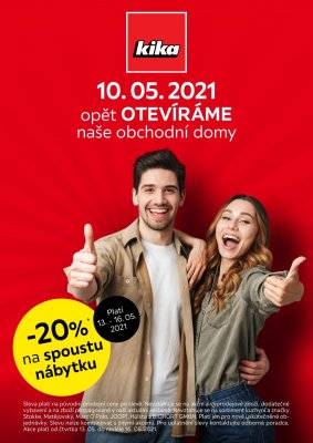 akční leták Kika nábytek 10.5.2021-16.5.2021
