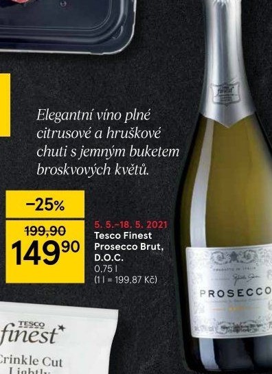 Prosecco brut DOC Tesco finest