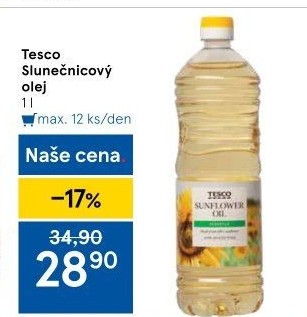 Slunečnicový olej Tesco