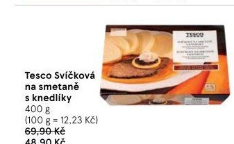 Svíčková na smetaně s knedlíkem Tesco