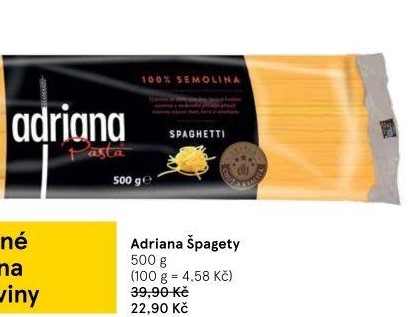 Těstoviny semolinové Adriana