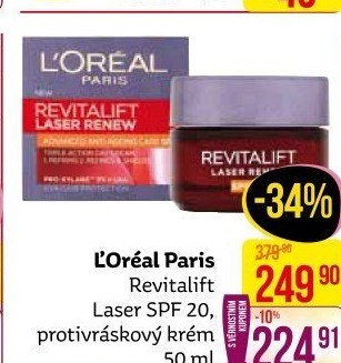Krém pleťový proti vráskám Laser Revitalift OF 20 L'