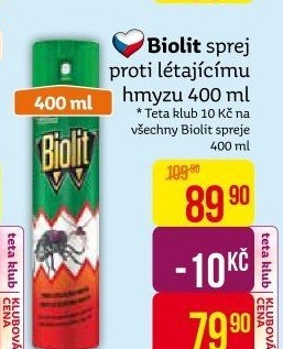 Přípravek proti létajícímu hmyzu sprej Biolit