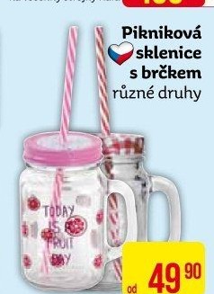 Sklenice s víčkem a otvorem na brčko