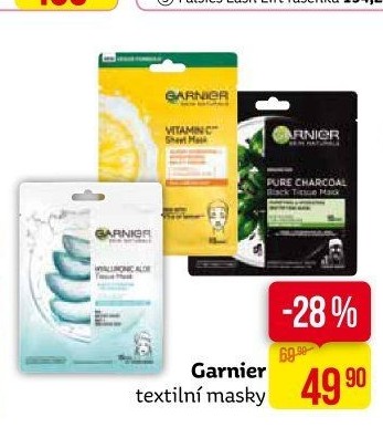 Textilní pleťová maska Garnier