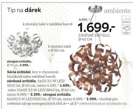 ZÁVĚSNÉ LED SVÍTIDLO
