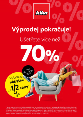 akční leták Kika nábytek 20.5.2021-23.5.2021