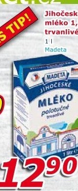 Mléko trvanlivé Jihočeské Madeta - 1,5% polotučné