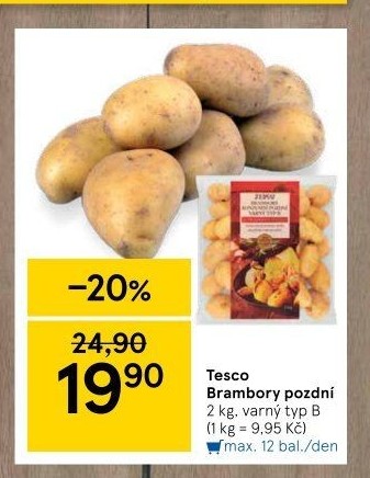 Brambory pozdní B Tesco
