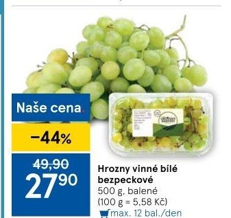 Hrozny bílé bezsemenné