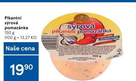 Pikantní sýrová pomazánka Gurmán klub