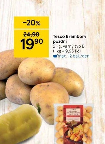 Brambory pozdní B Tesco