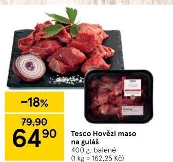 Hovězí maso na guláš Tesco