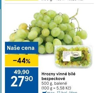 Hrozny bílé bezsemenné