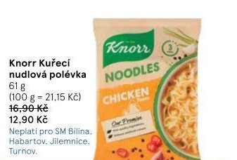 Instantní polévky nudlové Noodles Knorr