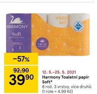 Toaletní papír 3vrstvý Harmony