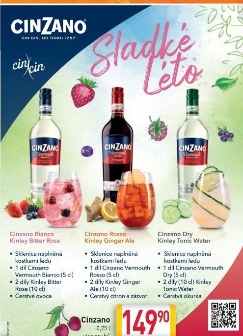 Aperitivy Cinzano