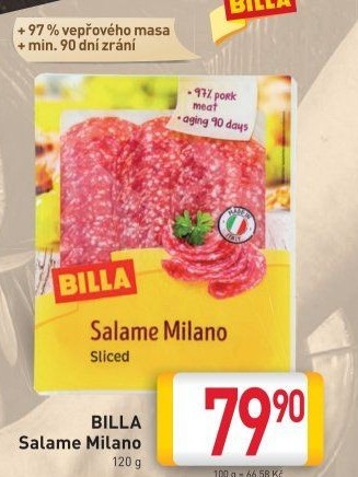 Salám Miláno Billa