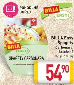 Špagety Carbonara Easy Billa