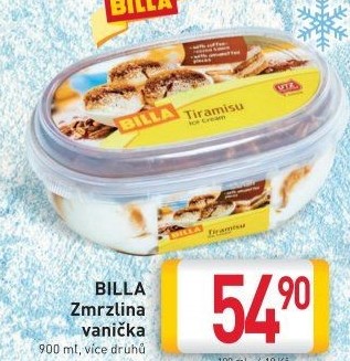Zmrzlina ve vaničce Billa