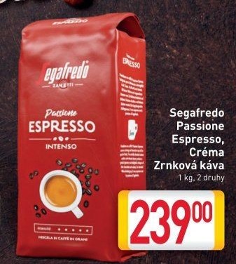 Zrnková káva Passione Espresso Segafredo