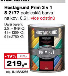 Barva na kov Prim 3 v 1 Hostagrund