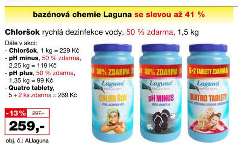 Přípravek do bazénu Chlor Šok Laguna