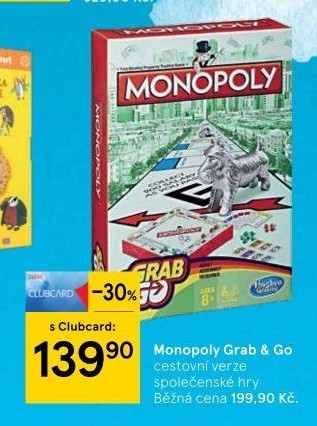 Cestovní hra Monopoly Grab &amp