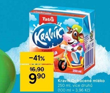 Nápoj mléko ochucené Kravík Tatra