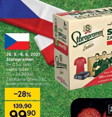 Pivo světlý ležák Staropramen