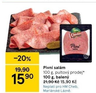 Salám pivní Beskydské uzeniny Chodura