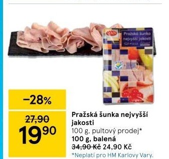 Šunka pražská nejvyšší jakosti LE&amp