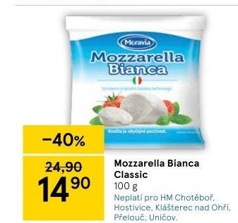 Sýr Mozzarella Bianca Moravia