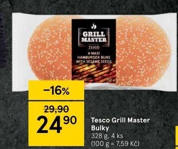 Bulka na hamburger Grill Master Tesco