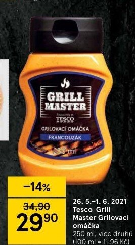 Omáčka grilovací Grill Master Tesco
