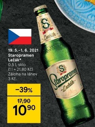 Pivo ležák Staropramen