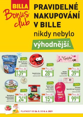akční leták BILLA 26.5.2021-8.6.2021