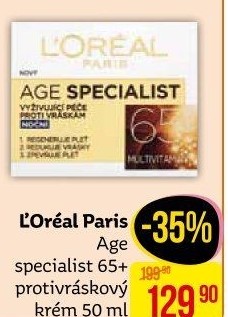 Krém pleťový proti vráskám Age Specialist L'
